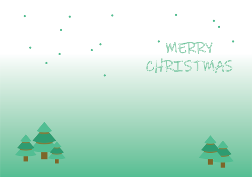Christmas Greeting Cards - Green trees (1)