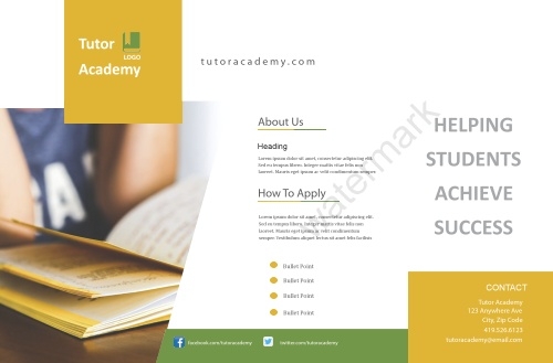 Tutoring-Postcard-Orange-Green
