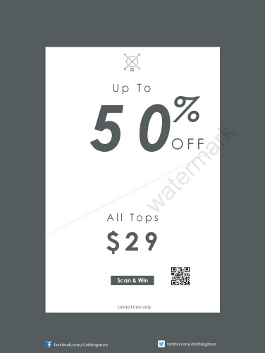Clothing Store-Sale-Coroplast-Simple