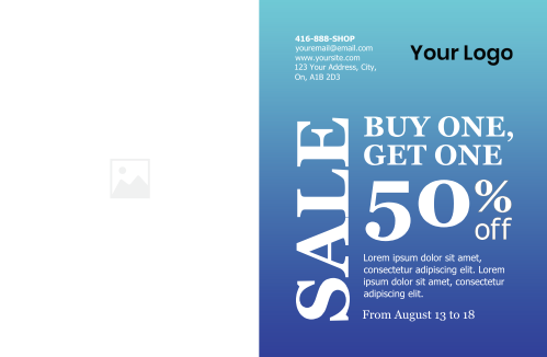 Postcard - Clothing Retail Store - Blue Gradient 8.5x5.5