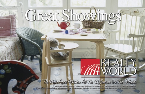 Realty World - Great Showings Postcard 8.5" x 5.5"
