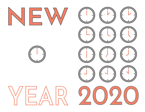 New Year - Count down pink ver. - 11x8.5