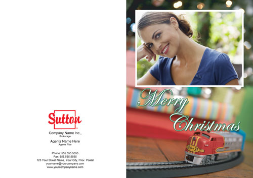 Sutton christmas photo card train