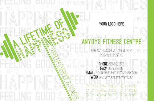 Fitness life time of happiness blue