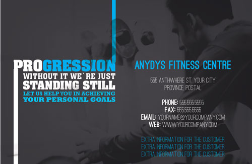 Fitness progression blue