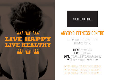 Fitness live happy orange
