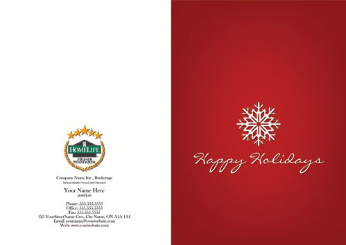 homelife happy holiday red background snowflake