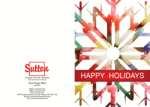 Sutton candy snowflake red background plain font