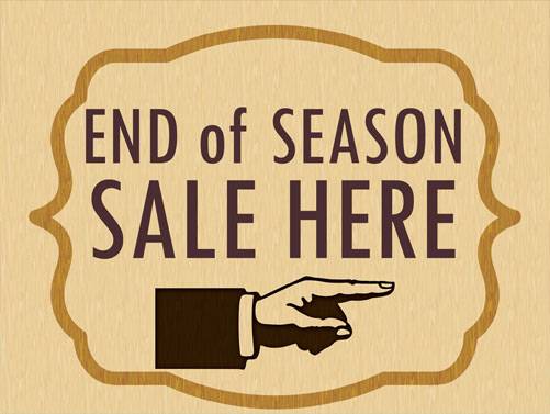 4mm Coroplast - End of season sale hand pointing right