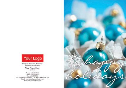 independent blue ornament balls snowflake script font