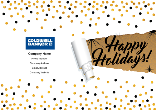 Coldwell Greeting Card - Happy Holiday White