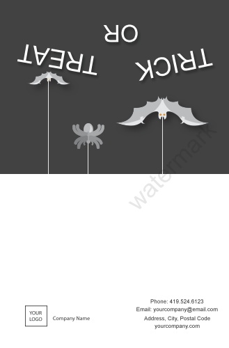 Occasion-Greeting Card-Halloween-Black-Trick or Treat