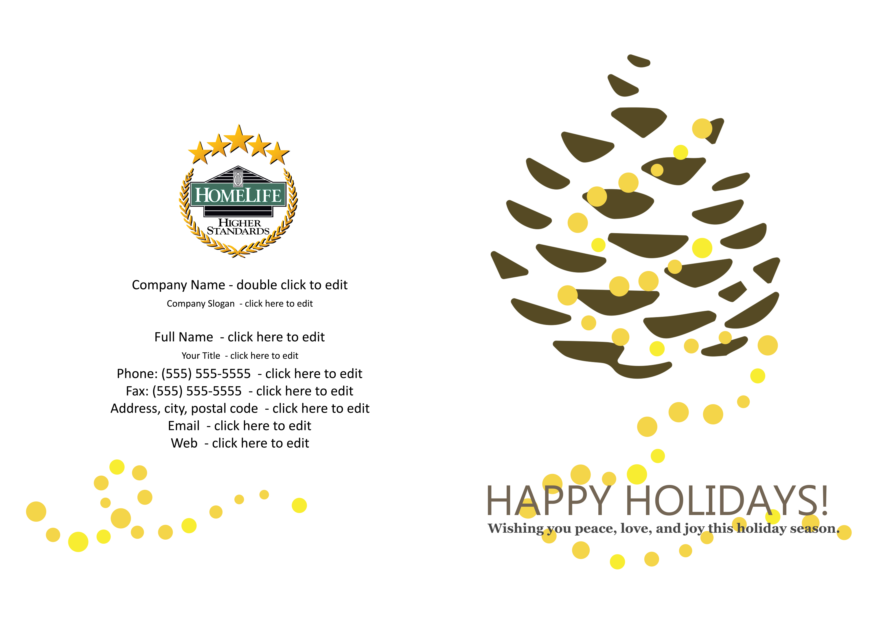 Homelife Greeting Card - Yellow Pine