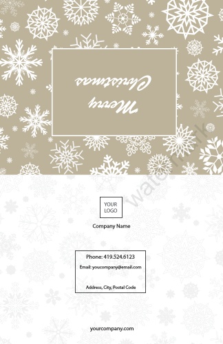 Occasion-Christmas-Holiday Card-Tan-Snowflake