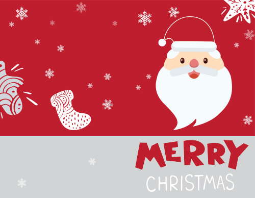 Christmas Greeting Cards - red Santa