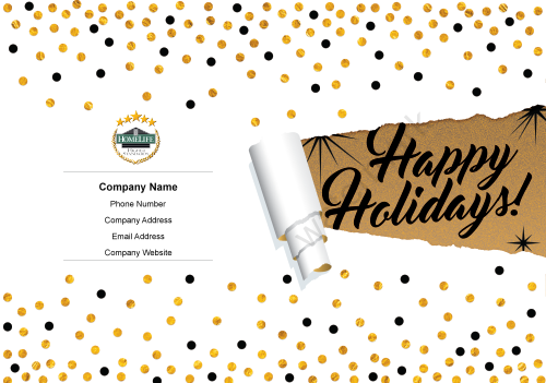 Homelife Greeting Card - Happy Holiday White