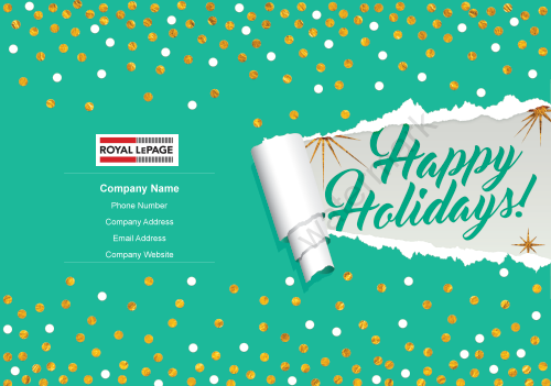 Royal LePage Greeting Cards - Happy Holiday Green