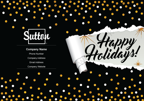 Sutton  Greeting Cards - Happy Holiday Dark