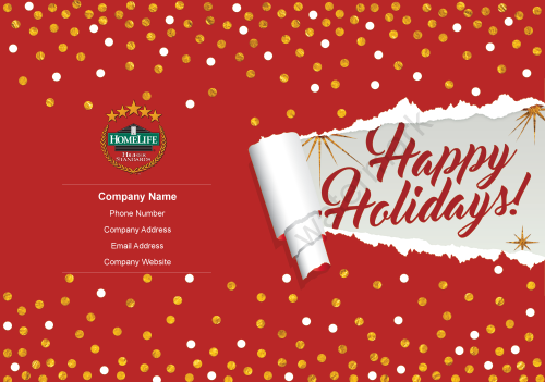 Homelife Greeting Card - Holiday Greeting Red