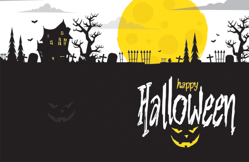 Halloween Greeting Cards - Happy Halloween - Full Moon