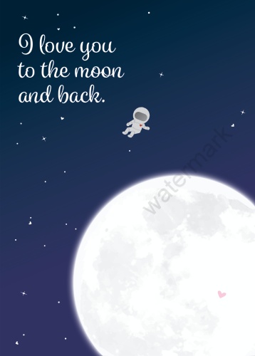 Valentine's Card - Moon