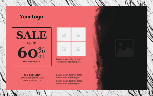 Postcard - Clothing Retail Store - Brush 8x5