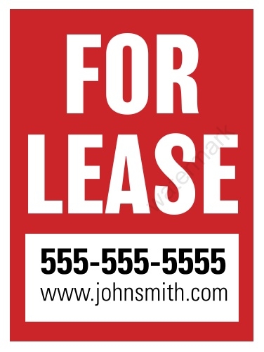 Lawn Sign - For Lease - 18x24