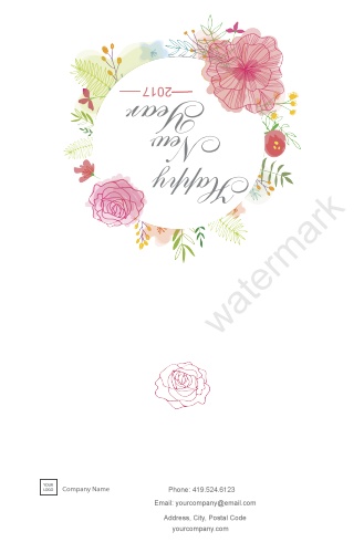 Occasion-Greeting Card-New Years-Floral