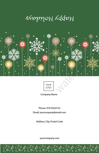 Occasion-Christmas-Holiday Card-Green-Lights