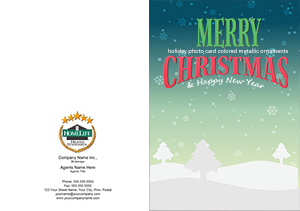 homelife holiday greeting card snow illustration