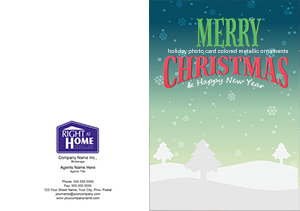 right at home greeting card snow illustration