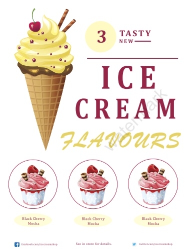 Ice Cream Shop-Coroplast-Flavours