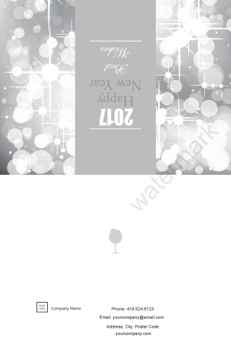 Occasion-Greeting Card-New Years-Grey and White