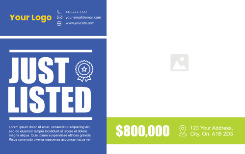 Postcard - RealEstate - Blue and Green 8x5