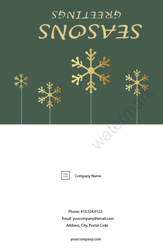 Occasion-Greeting Card-Generic-Green and Gold