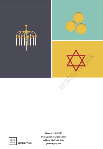 Occasion-Hanukkah-Holiday Card-3 Panel