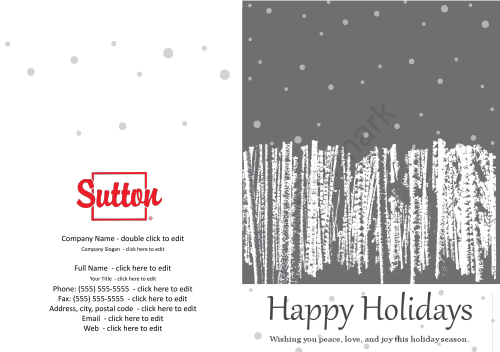 Sutton Greeting Card - Grey