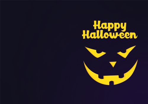Halloween Greeting Cards - Happy Halloween - Dark Blue 10x7