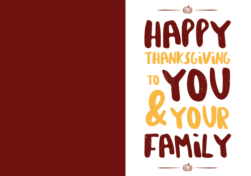 Thanksgiving - Happy Thanksgiving - Full Type 10x7