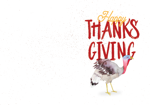 Thanksgiving - Happy Thanksgiving - Big Turkey 10x7