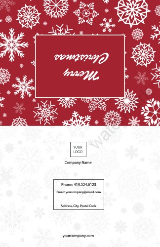 Occasion-Christmas-Holiday Card-Red-Snowflake