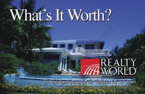 Realty World - What's It Worth Postcard - 8.5" x 5.5"
