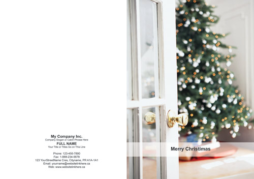 christmas card door christmas tree