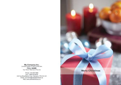 christmas card gift box candles