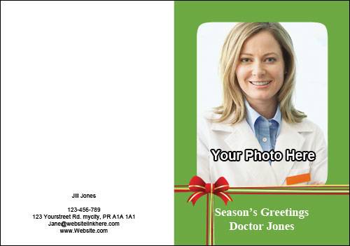 seasons greetings card doctor jones red photo