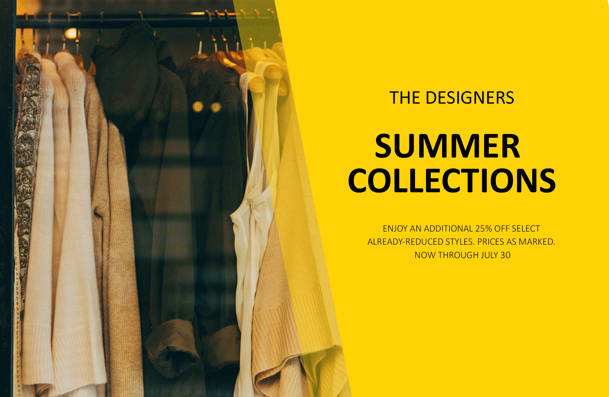 Retail - 8.5x5.5 Clothes Postcards yellow