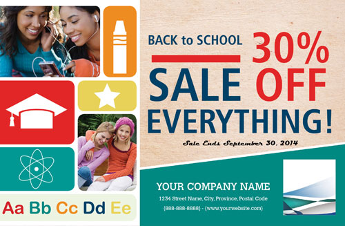 Retail back to school sale
