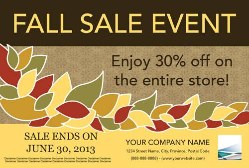 Retail Fall sale