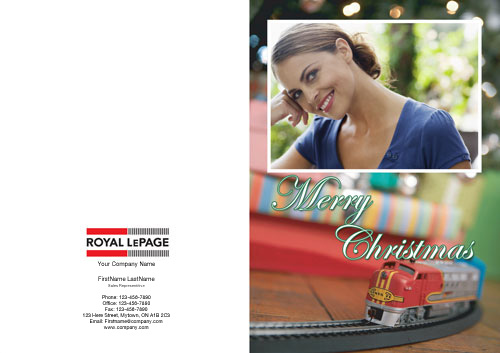 royal lepage christmas photo card train