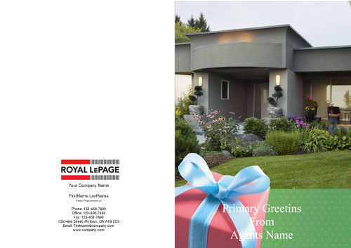 royal lepage home photo green background red gift